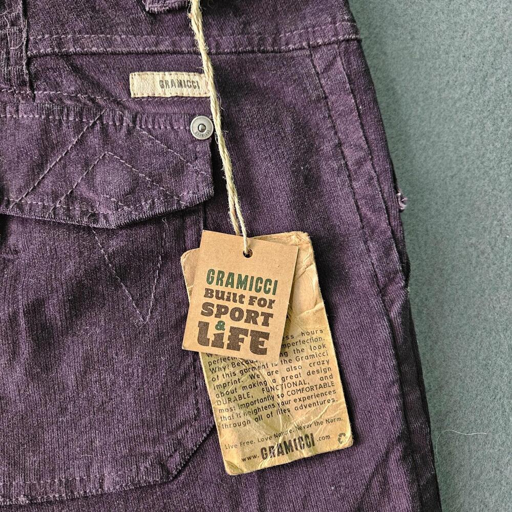 NWT Gramicci Women’s Corduroy Pants 14 Purple Outdoor Hiking Climbing Casual - Picture 4 of 9